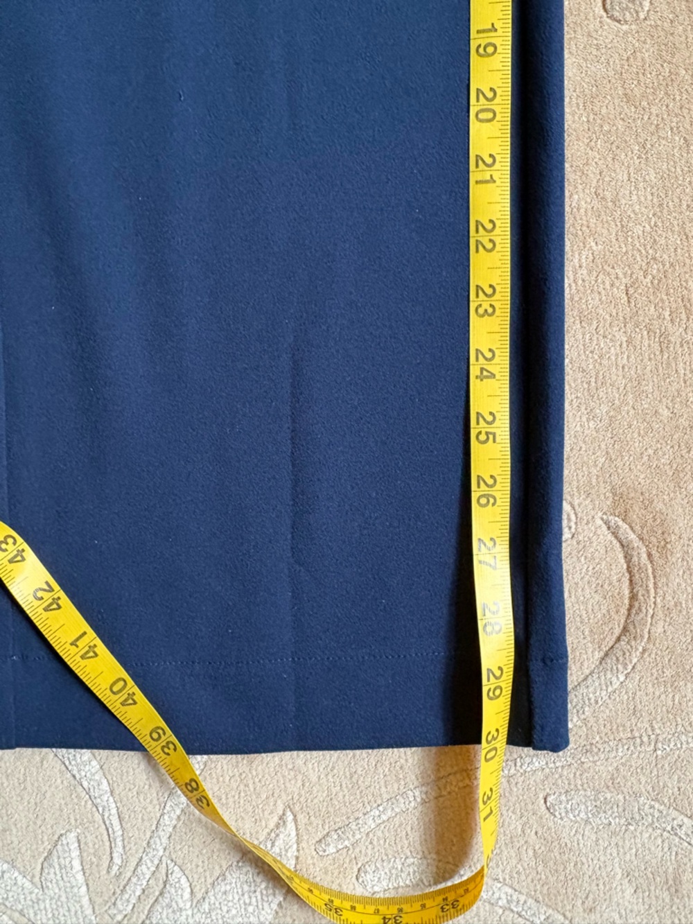 Like New, Loft Mariner Wide Leg Pull On Pants in Navy Crepe, Size L, 30” inseam - Picture 12 of 12